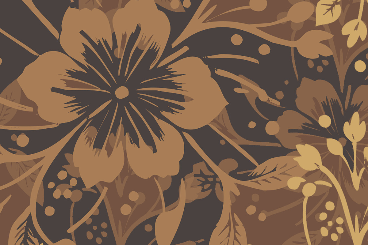 Golden Flowers Seamless Pattern, a Pattern Graphic by Sharon Schwalbe (Photo 5 of 6)