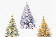 Christmas tree watercolor clipart PN, an Object Graphic by MyLittleMeow (Thumbnail 4 of 8)