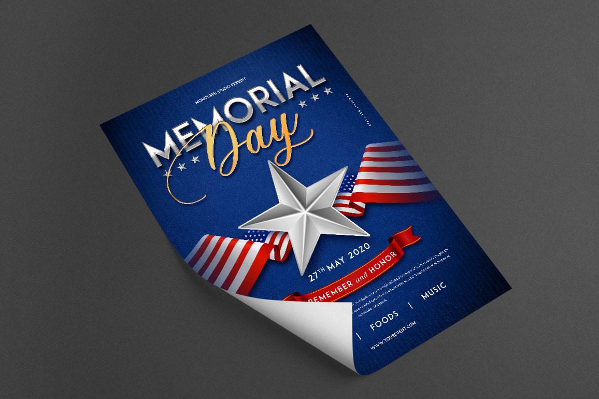 Memorial Day Flyer, a Flyer Template by monogrph