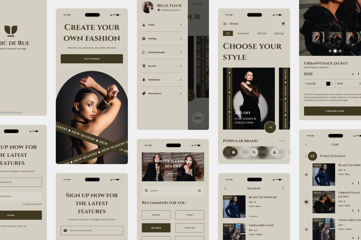 Chic de Rue - E-Commerce Mobile App, an App Template by productype1 (Photo 4 of 5)