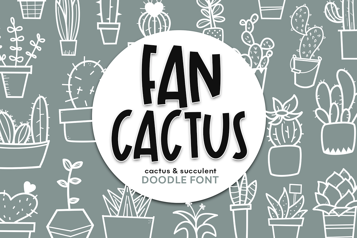 Fancactus - A Fun Doodle Font