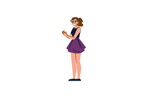 Young woman clapping hands showing, a Person Illustration by pikepicture