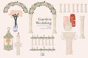 Garden Wedding Elements Graphic, a Decorative Illustration by lilovwishes (Thumbnail 3 of 5)