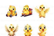 Cute Ducks Clipart, Watercolor Ducks, an Animal Illustration by BrushstrokeArtGB (Thumbnail 6 of 9)