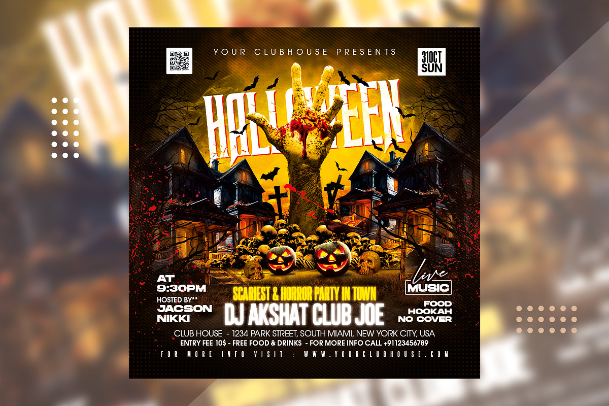 Halloween Flyer, a Templates & Theme by MithilaCreation (Photo 3 of 6)