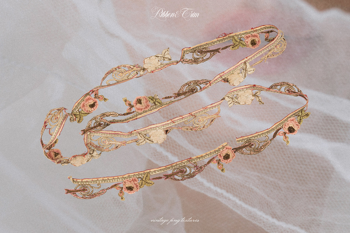 Ribbon & Trim Vintage PNG Collection, a Texture Graphic by Kaleriia (Photo 15 of 15)