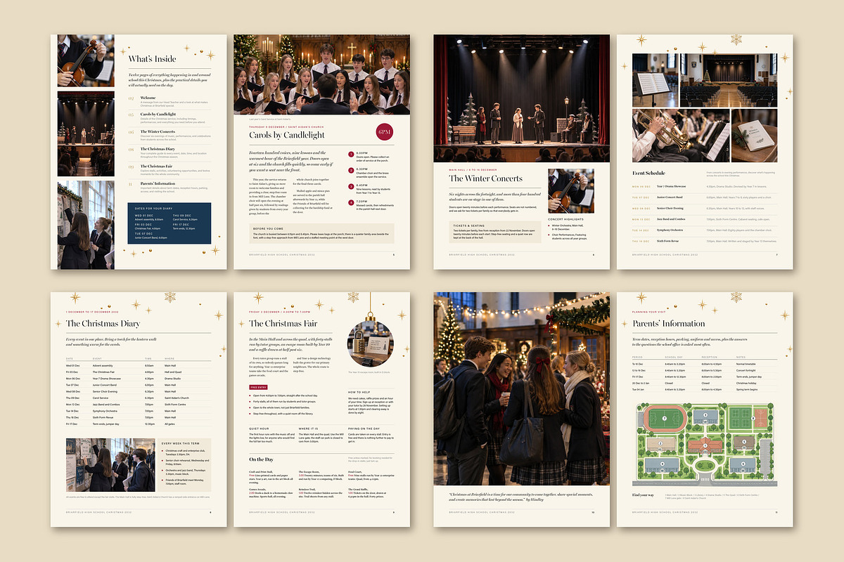 School Christmas Magazine Template, a Brochure Template by BrandPacks (Photo 3 of 5)