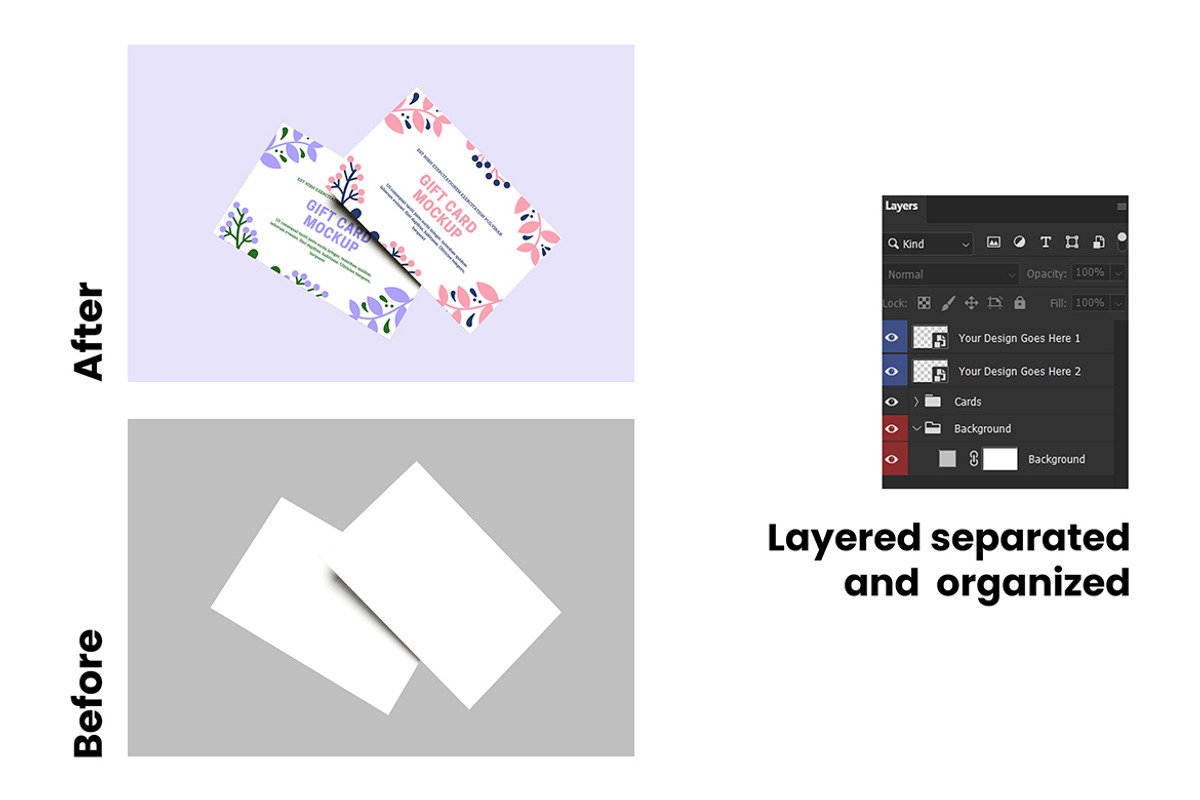 Clean Gift Card Mockup, an Advertising Mockup by My Code Std (Photo 6 of 6)