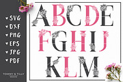 A-Z Floral Letters -Cut File Clipart, an Object Graphic by Tommy & Tilly Design (Thumbnail 2 of 7)
