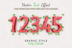 Apple Leaves Editable Text Effect