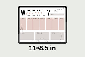 Minimalist Weekly Planner Template