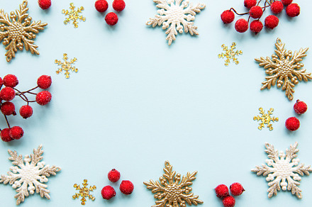 Christmas holiday background containing card, decoration, and snow, a Holiday Photo by Olena Rudo