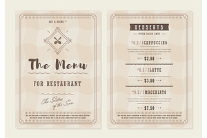 Restaurant menu design template, a Food Illustration by studioworkstock