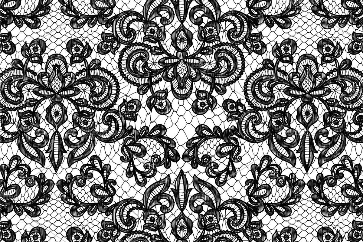 Lace Seamless Pattern & Border., a Decorative Illustration by Sveta Aho (Photo 2 of 3)