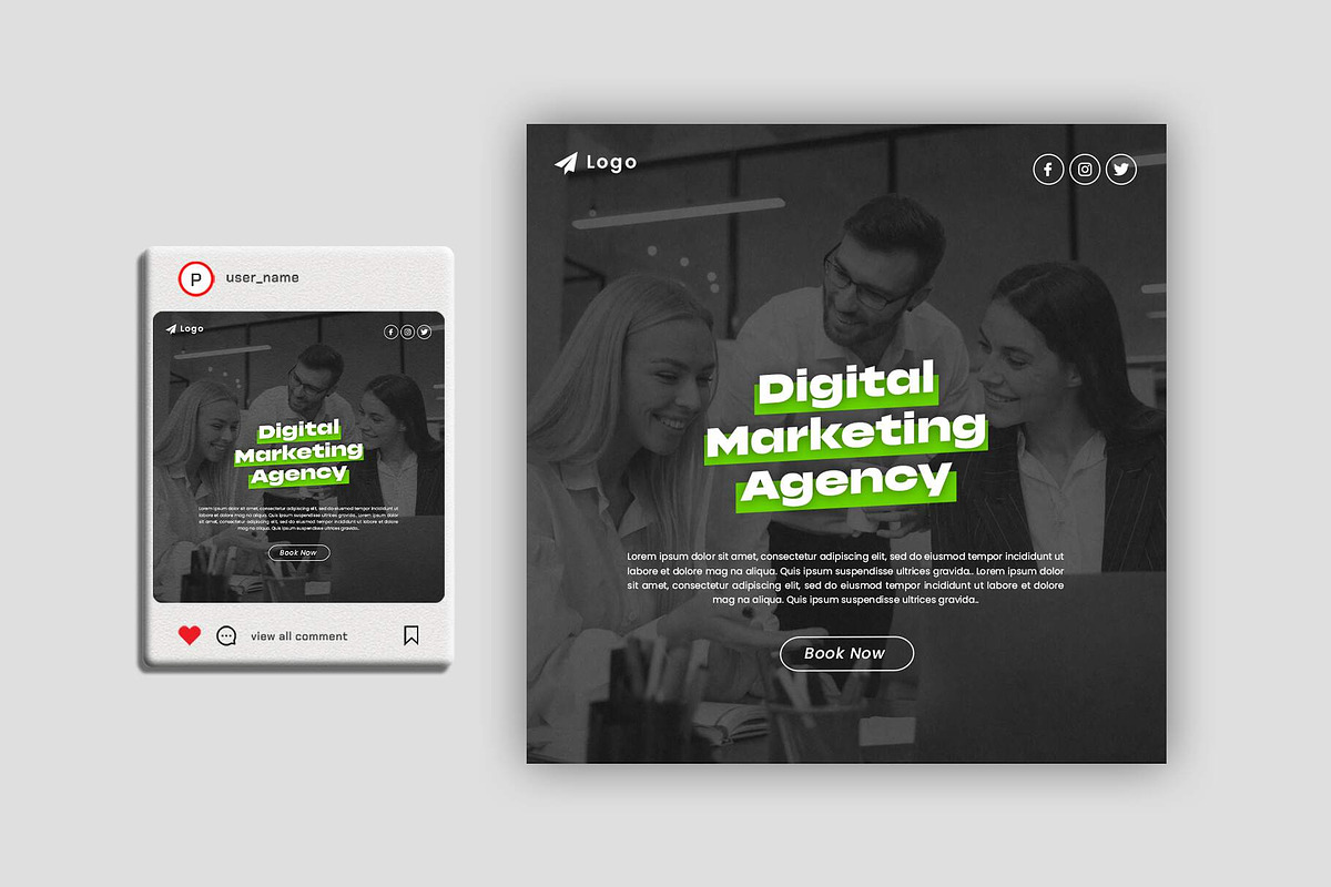 Marketing Agency Social Media Post, a Social Media Template by Saman Osama (Photo 1 of 2)