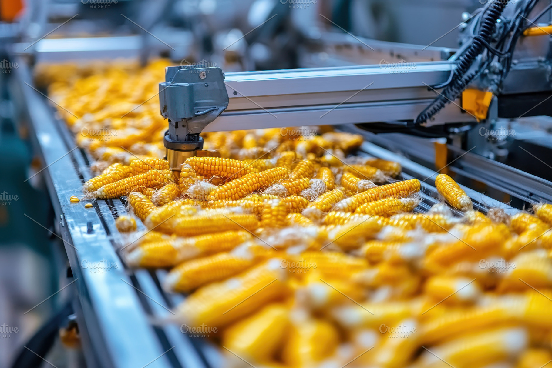 Automated machinery processes fresh, a Photo by Tanuart