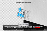 Paper Engraved Logo Mockup Photoshop, a Layer Style Add-On by Beast Designer (Thumbnail 1 of 2)