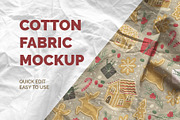 Cotton Fabric Mockup, a Print Template by helgascandinavus (Thumbnail 1 of 7)