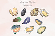 Sea Food watercolor, an Illustration by 7nov.studio (Thumbnail 3 of 7)