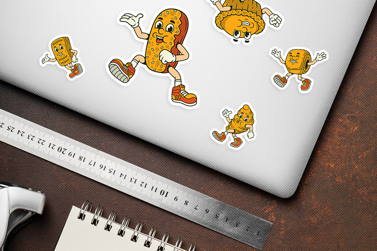 Groovy Pastry Retro Illustration, a Food Illustration by Decoconio Design (Photo 6 of 7)