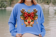 Crochet Reindeer Bow Christmas PNG, a Seasonal Illustration by Rose Art (Thumbnail 4 of 4)