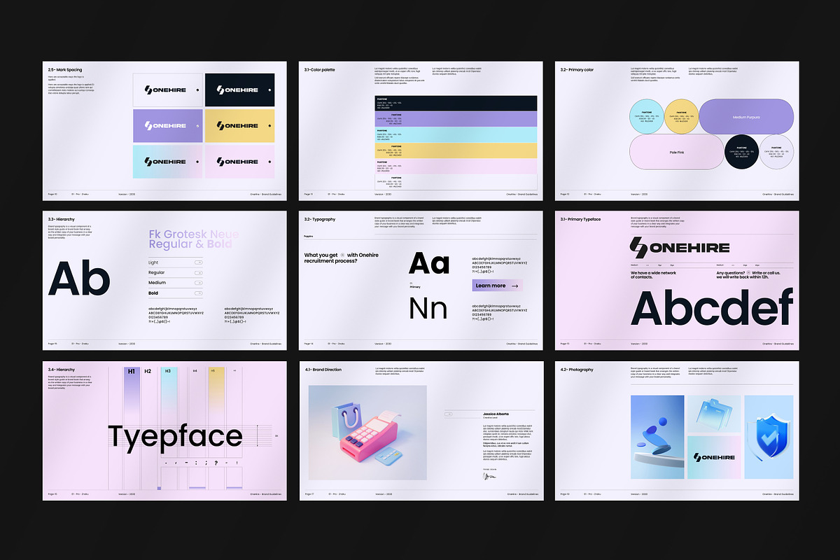 OneHire – Brand Guidelines, a Presentation Template by S A N D Y (Photo 6 of 10)