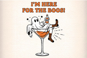 Funny Halloween Ghost Cocktai PNG, an Illustration by Craft Nest