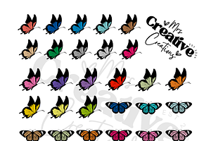 Colorful Butterfly Bundle Clipart, a Graphic by Mrs. Creative Creations