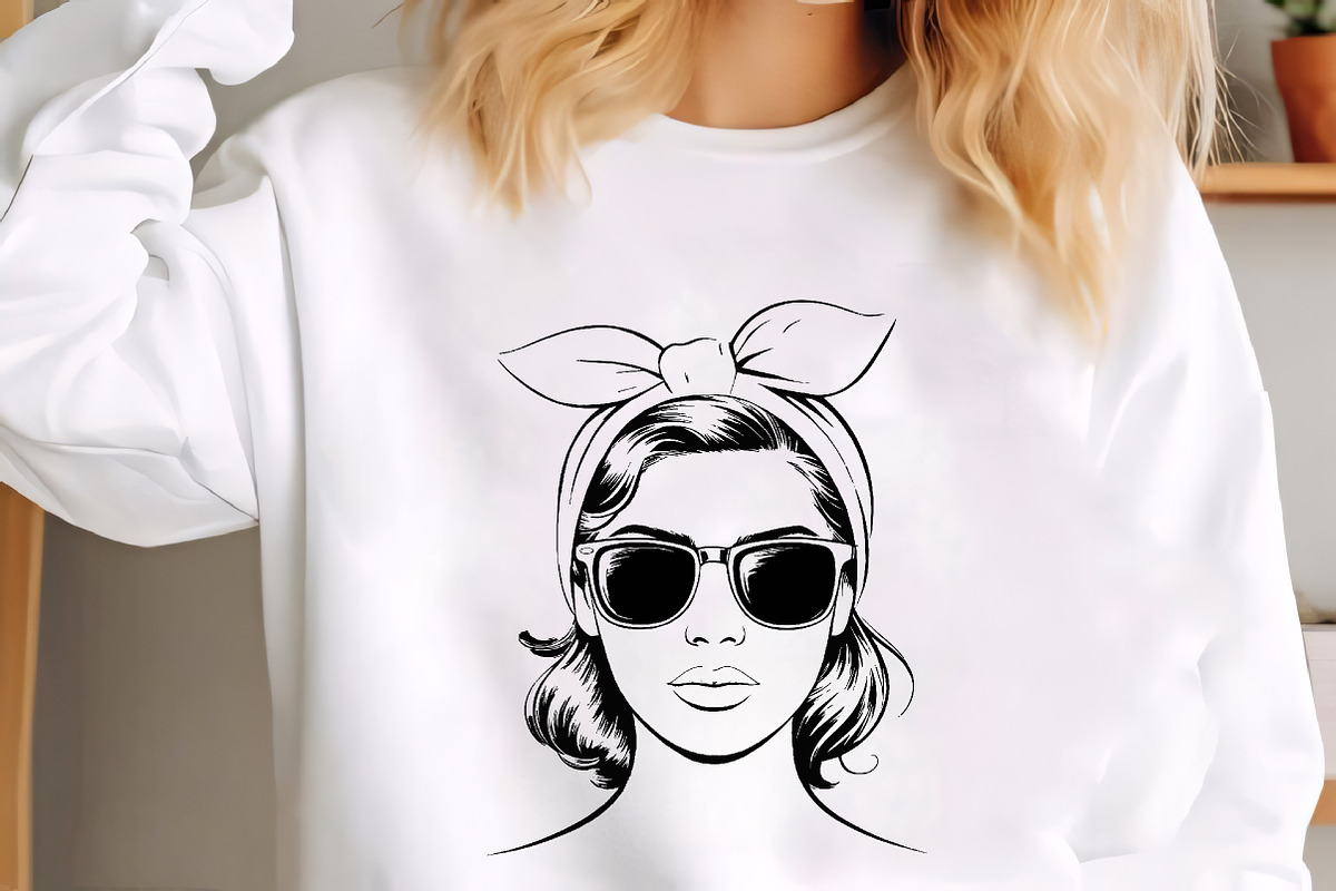 Retro american woman sunglasses band, an Illustration by CrexoraLab (Photo 2 of 4)