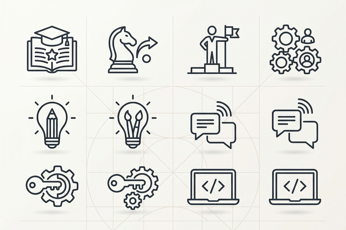 Bundle Online Learning Outline Icons, an Outline Icon by adenpinkstore (Photo 10 of 23)