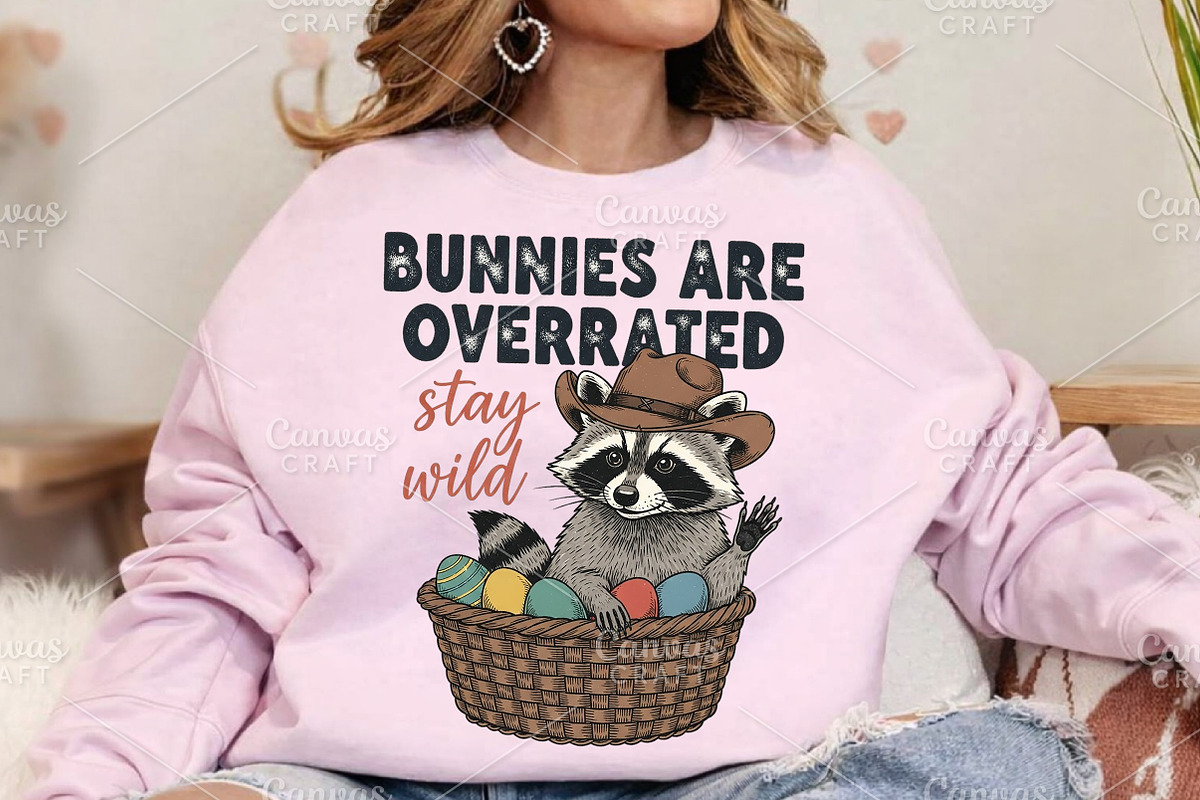 Funny Easter Raccoon PNG, an Illustration by Canvas Craft (Photo 3 of 6)