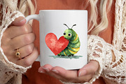 Watercolor Hungry Caterpillar Clipar, a Seasonal Illustration by designcity5 (Thumbnail 5 of 5)