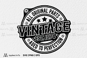 VINTAGE 1974 SVG, Funny Birthday SVG, an Object Graphic by Applied Arts (Thumbnail 1 of 4)