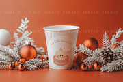 Christmas Cup Mockup with Ornaments, a Product Mockup by MockupWizard (Thumbnail 2 of 3)