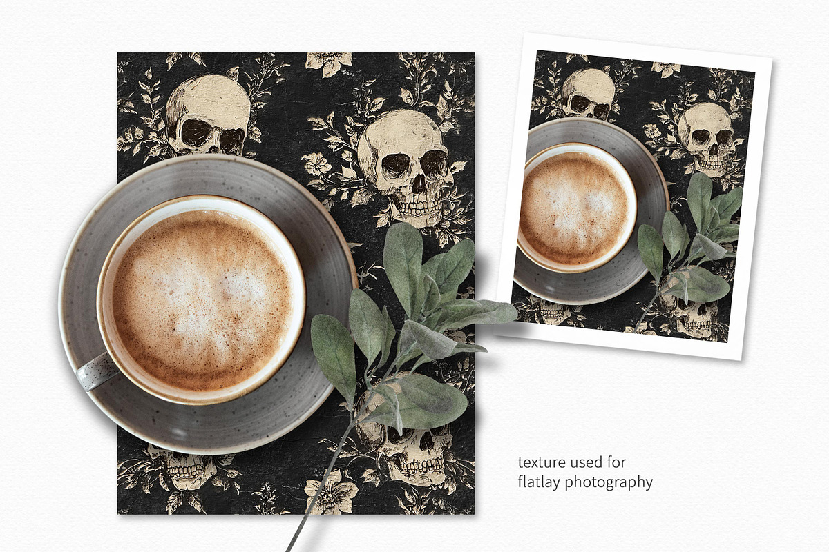 Retro Halloween Skulls, a Decorative Illustration by rileyBgraphics (Photo 3 of 7)