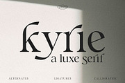 Kyrie: A Luxe Calligraphic Serif, a Serif Font by Jen Wagner Co (Thumbnail 1 of 13)