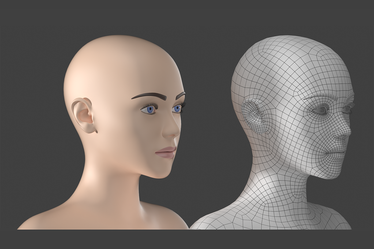 Stylized Female 01 A-Pose Base Mesh, a Characters & Person 3D Model by VK Studio (Photo 12 of 27)