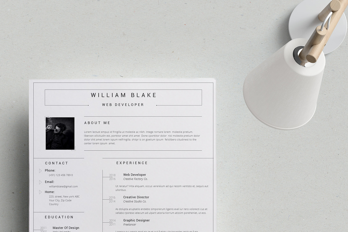 Vega Resume Template, a Resume Template by Nina Shaw (Photo 2 of 13)