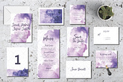 Violet wedding invitation suite, an Invitation Template by digital_essence (Thumbnail 2 of 4)