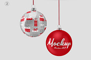 Christmas Ball Mockup Set, an Advertising Mockup by Graphic Bird (Thumbnail 6 of 9)