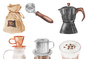 Watercolor Coffee, Chocolate & Juice, a Food Illustration by ArtbyHien (Thumbnail 2 of 8)