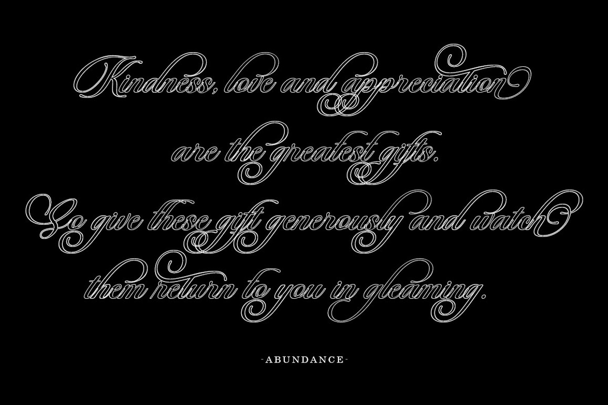 Beautiful Heliography Outline, a Script Font by Has_rizal (Photo 11 of 12)