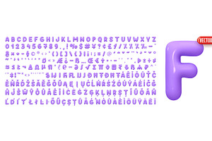 Creative Font Complete alphabet, an Illustration by Modern vector