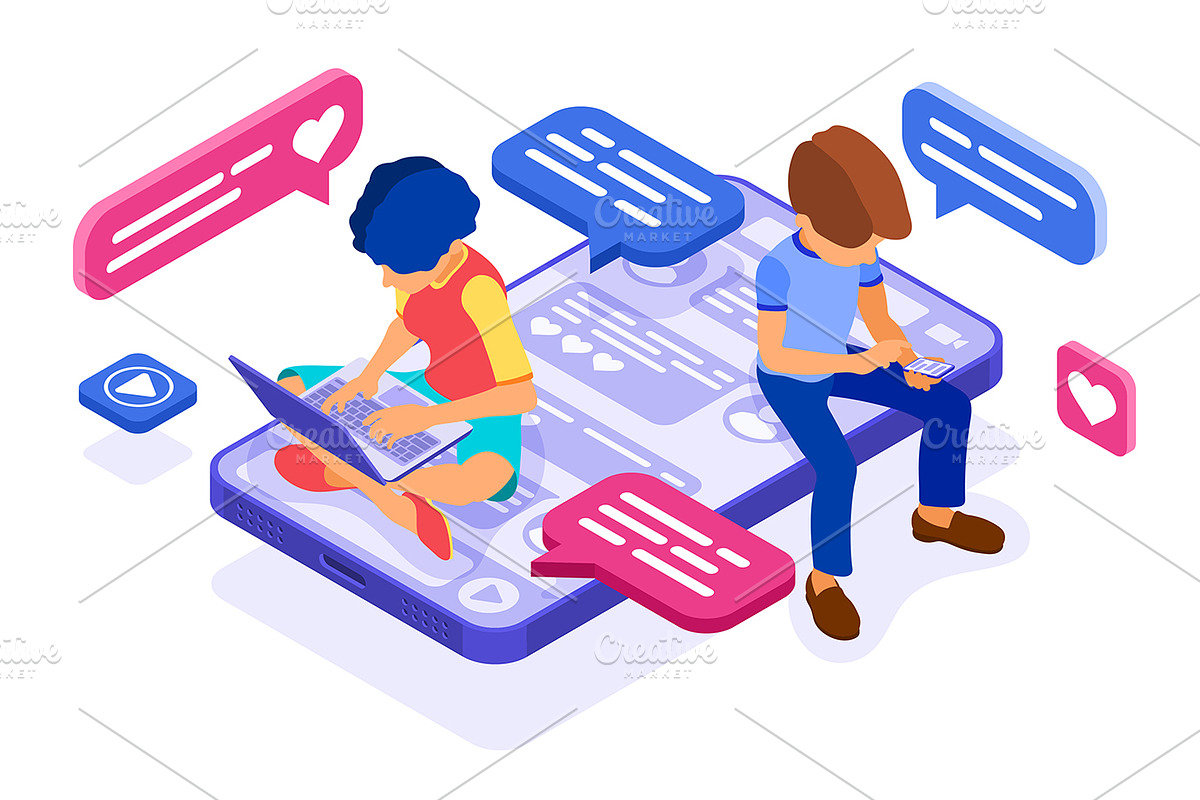 Online chat dating friendship, a Person Illustration by TAlex (Photo 2 of 16)