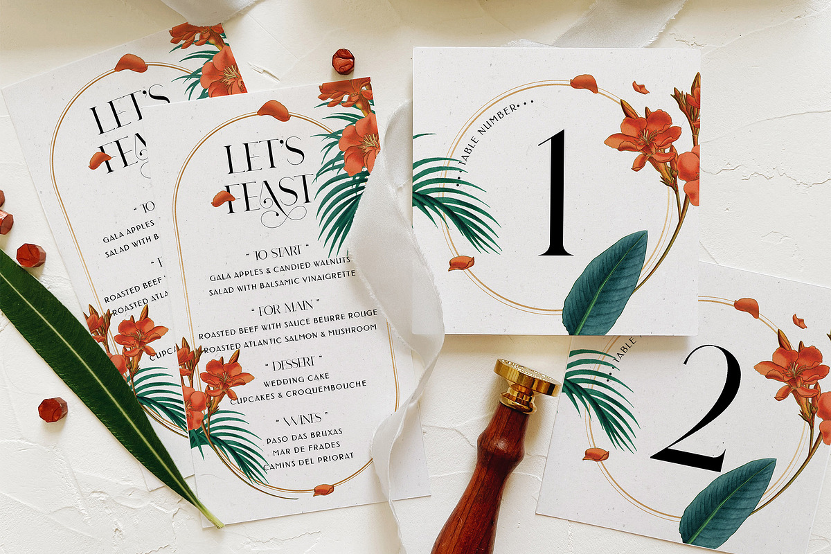 Fancy Tropical Wedding Suite, an Invitation Template by BlueRobinDesignShop (Photo 9 of 13)