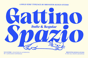 Gattino Spazio - Bold Serif Typeface