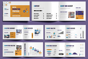 Clean Digital Marketing Proposal, a Brochure Template by MightyDesign