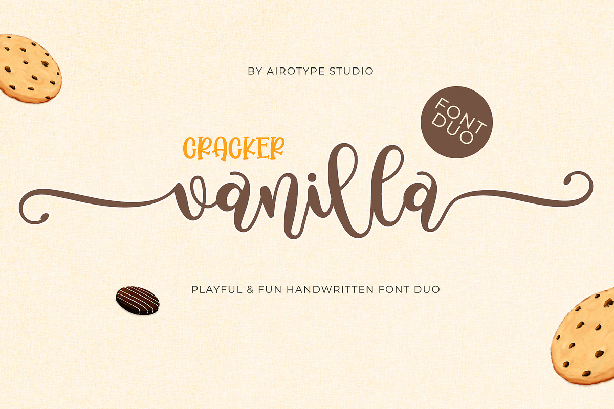 Cracker Vanilla - Cute Pretty Font, a Script Font by Airotype (Photo 1 of 13)