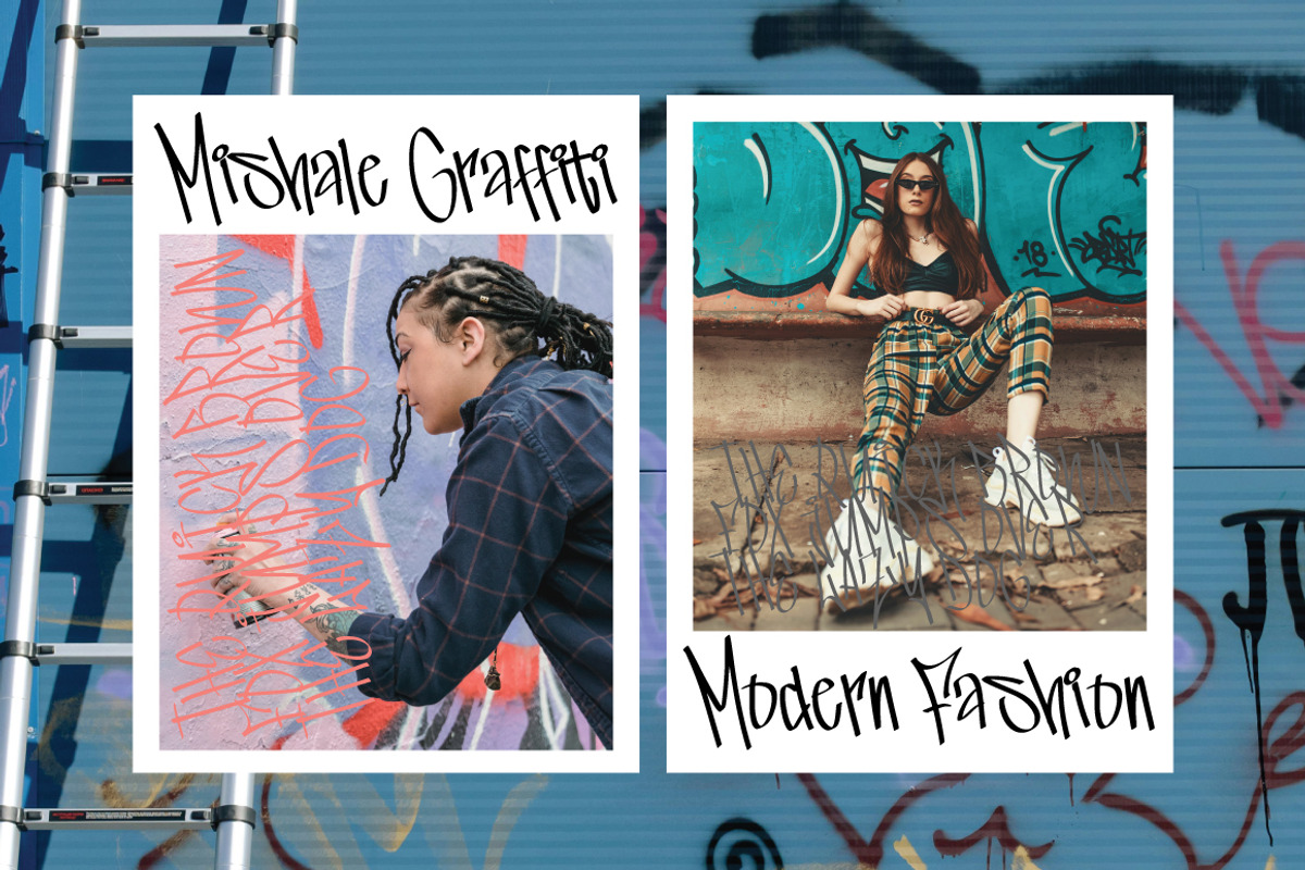 Mishale - Graffiti Font, a Handwritten Font by tebaltipislab