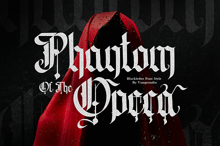 Phantom Of Opera - Blackletter